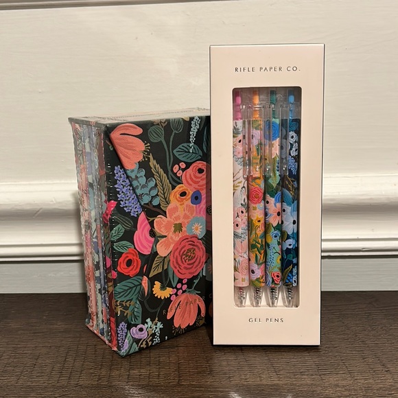 Rifle Paper Co. Other - New! Rifle Paper Co. Mini Notebook & Gel Pens